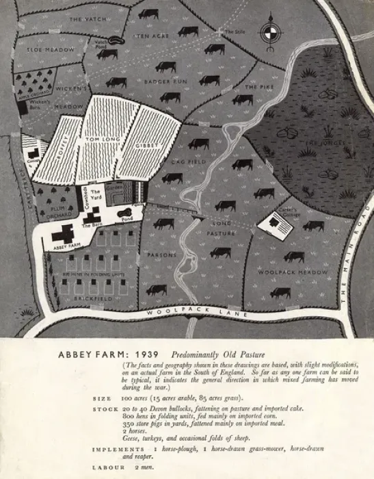 Framed Print : Farming pre-war in 1939 - layout of fields and crops (1 / 2) Framed Print : Farming pre-war in 1939 - layout of fields and crops (1 / 2)