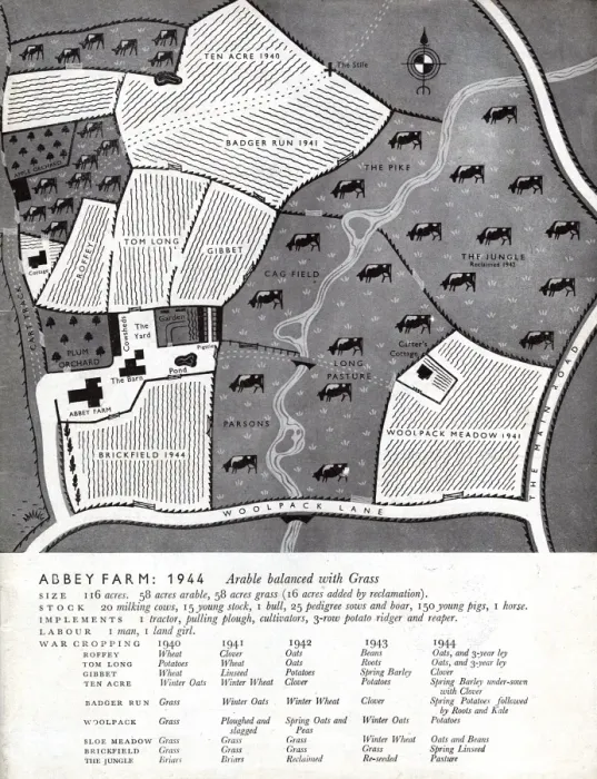 Framed Print : Farming pre-war in 1944 - layout of fields and crops (2 / 2) Framed Print : Farming pre-war in 1944 - layout of fields and crops (2 / 2)