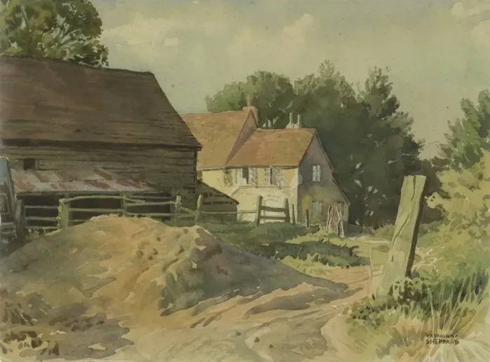 Framed Print : Farmyard and Farm Buildings Framed Print : Farmyard and Farm Buildings