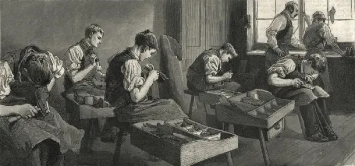 Framed Print : Farningham Little Boys Home, Shoemakers Shop Framed Print : Farningham Little Boys Home, Shoemakers Shop