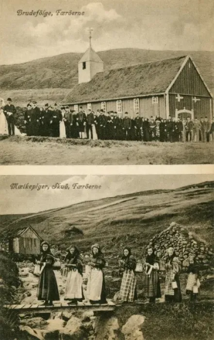 Framed Print : Faroe Islands, Denmark - Wedding Party & Mussel Gatherers Framed Print : Faroe Islands, Denmark - Wedding Party & Mussel Gatherers