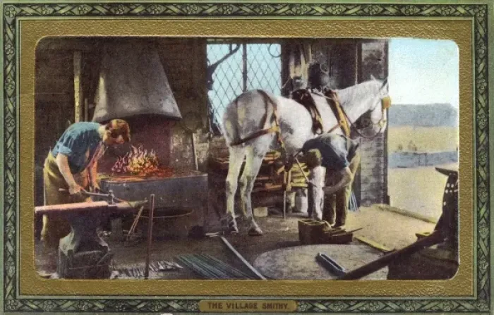 Framed Print : Farrier - Blacksmith preparing horseshoes Framed Print : Farrier - Blacksmith preparing horseshoes