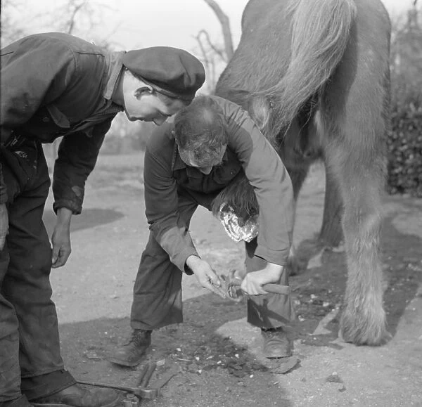 A Farrier at work, Worcestershire