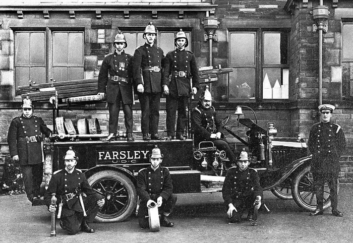 Framed Print : Farsley Fire Brigade, early 1900s Framed Print : Farsley Fire Brigade, early 1900s