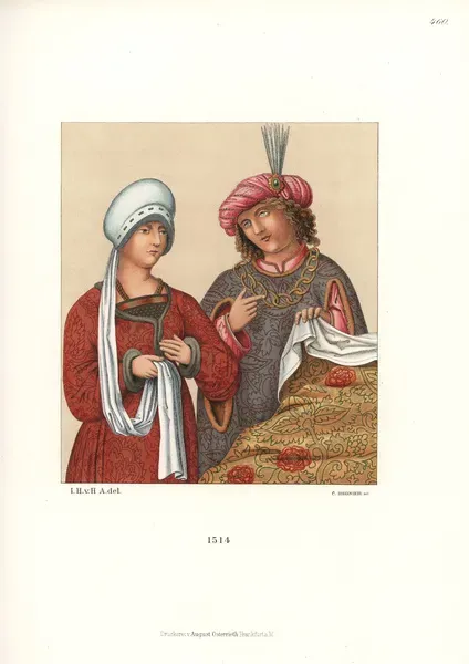 16th Century German Nobility Fashion Print, Art Prints