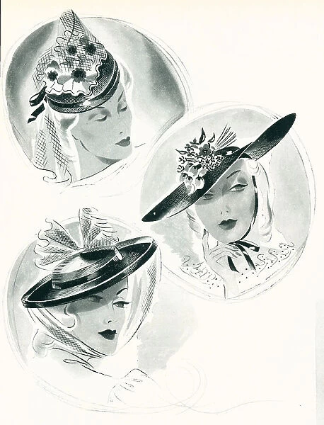 Fashion Hats Advertisement Illustration