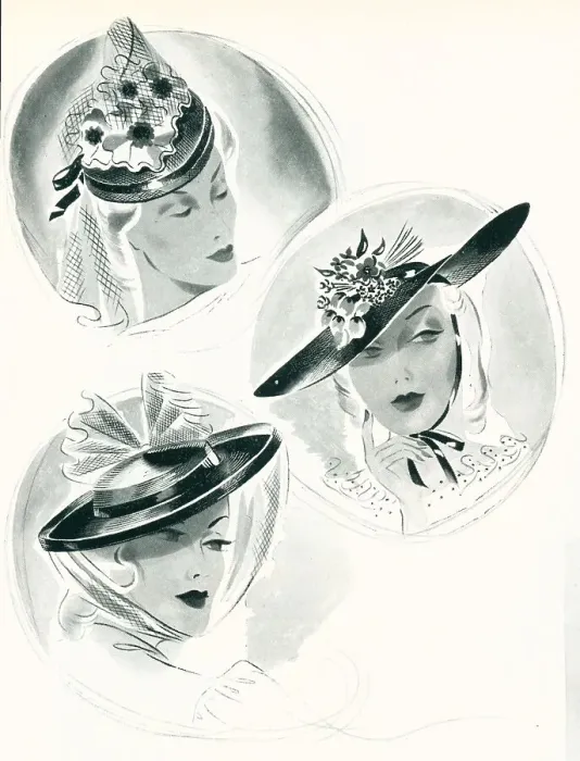 Framed Print : Fashion Hats Advertisement Illustration Framed Print : Fashion Hats Advertisement Illustration