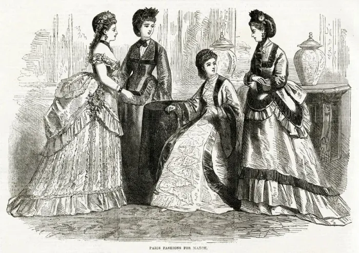 Framed Print : Fashion for March 1870 Framed Print : Fashion for March 1870