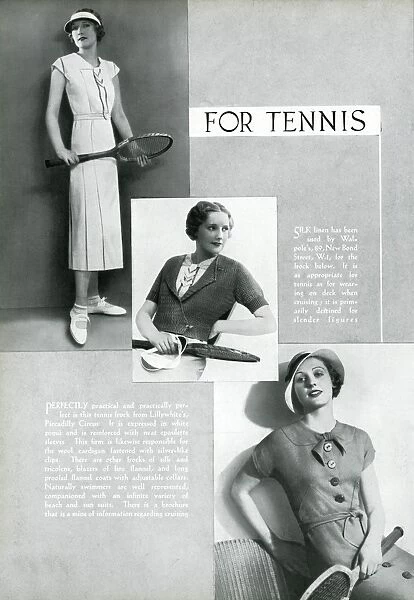 Fashion for tennis 1933