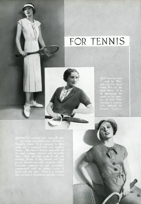 Framed Print : Fashion for tennis 1933 Framed Print : Fashion for tennis 1933