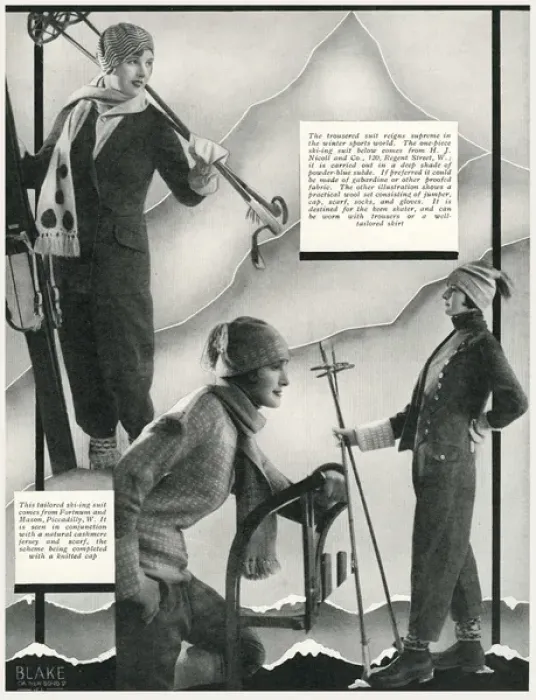 Framed Print : Fashion for winter sports 1929 Framed Print : Fashion for winter sports 1929