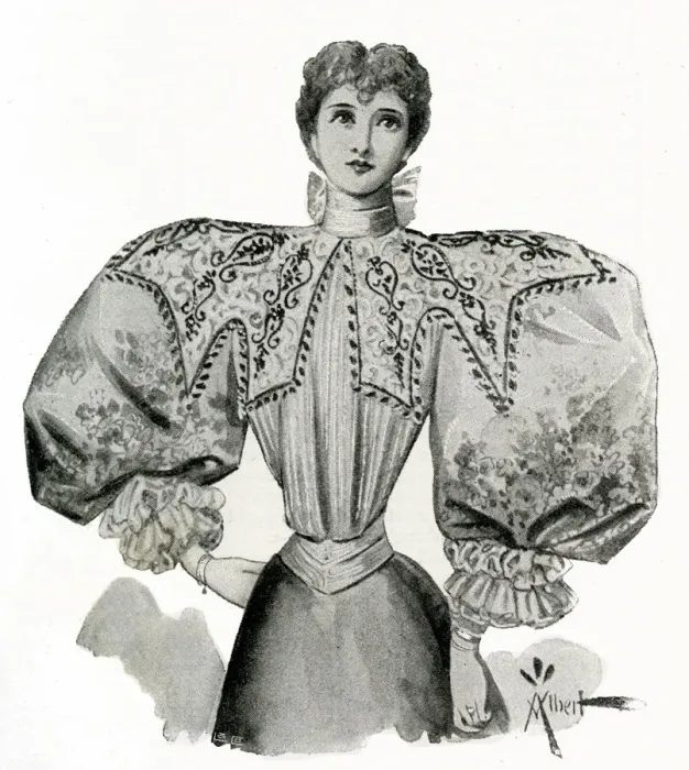 Framed Print : Fashionable blouse 1895 Framed Print : Fashionable blouse 1895