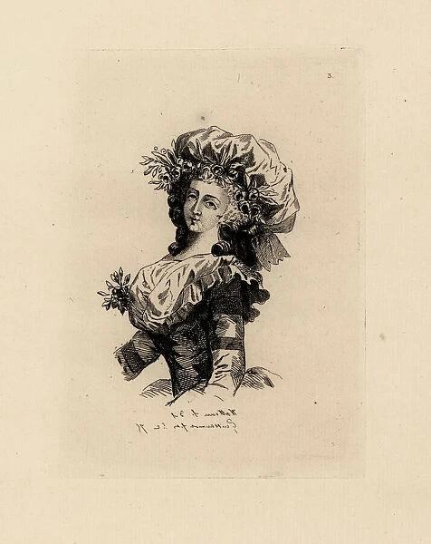 Fashionable bonnet from the era of Marie Antoinette
