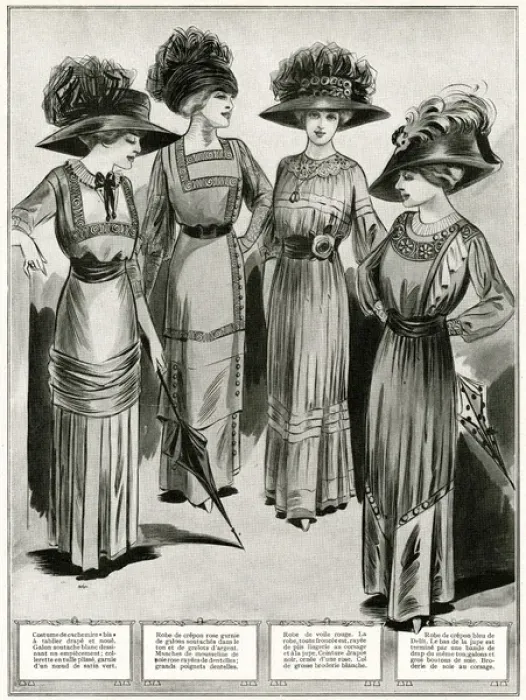 Framed Print : Fashionable clothing 1910 Framed Print : Fashionable clothing 1910