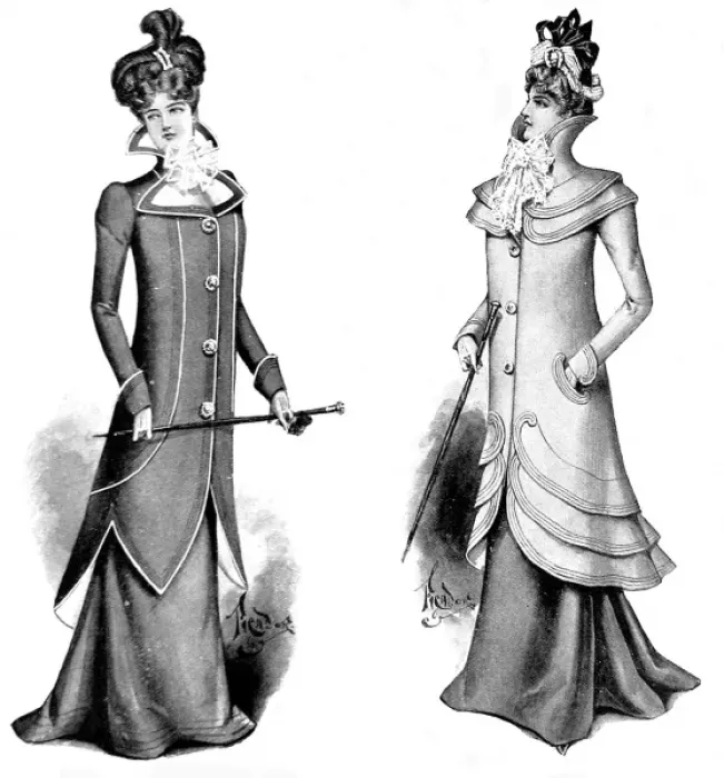 Framed Print : Two fashionable coats, 1899 Framed Print : Two fashionable coats, 1899