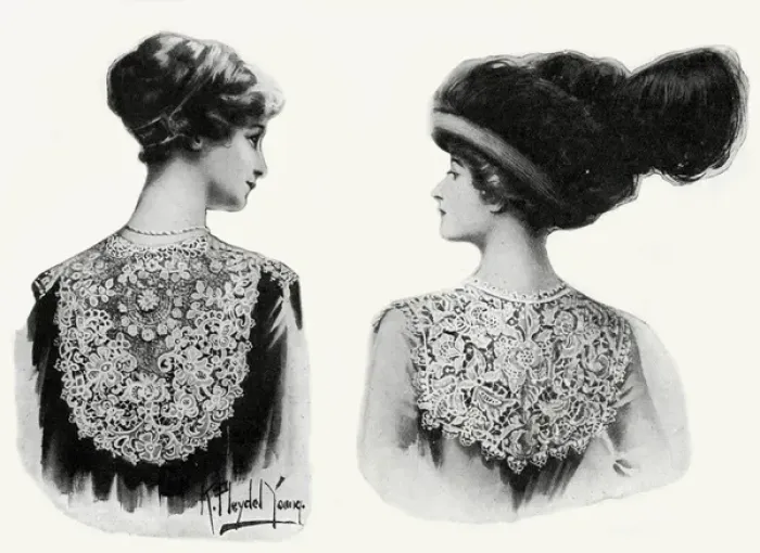 Framed Print : Two fashionable collars 1912 Framed Print : Two fashionable collars 1912