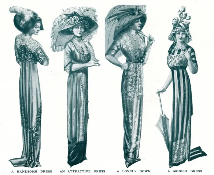 Framed Print : Fashionable dresses for women 1911 Framed Print : Fashionable dresses for women 1911