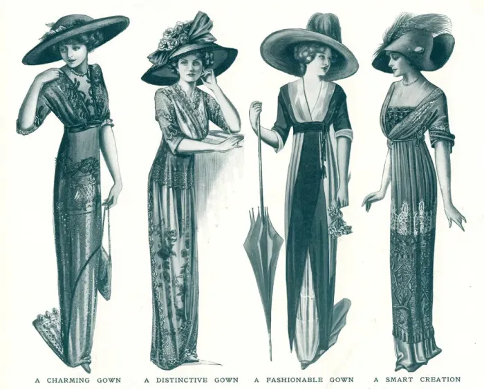 Framed Print : Fashionable dresses for women 1911 Framed Print : Fashionable dresses for women 1911