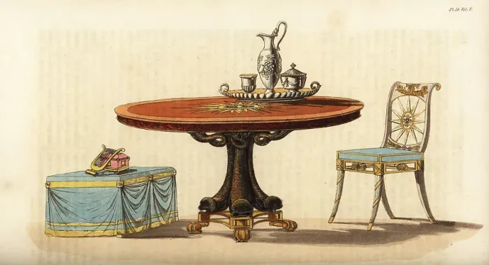 Framed Print : Fashionable furniture in the French style Framed Print : Fashionable furniture in the French style
