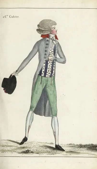 Framed Print : Fashionable gentleman in hairstyle a la Triomphe, 1790 Framed Print : Fashionable gentleman in hairstyle a la Triomphe, 1790