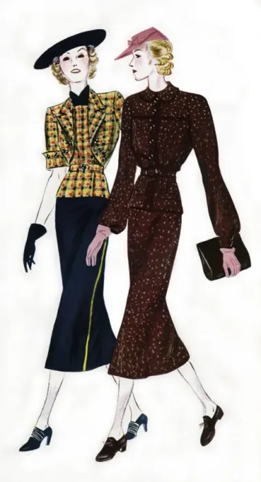 Framed Print : Two fashionable German women Framed Print : Two fashionable German women
