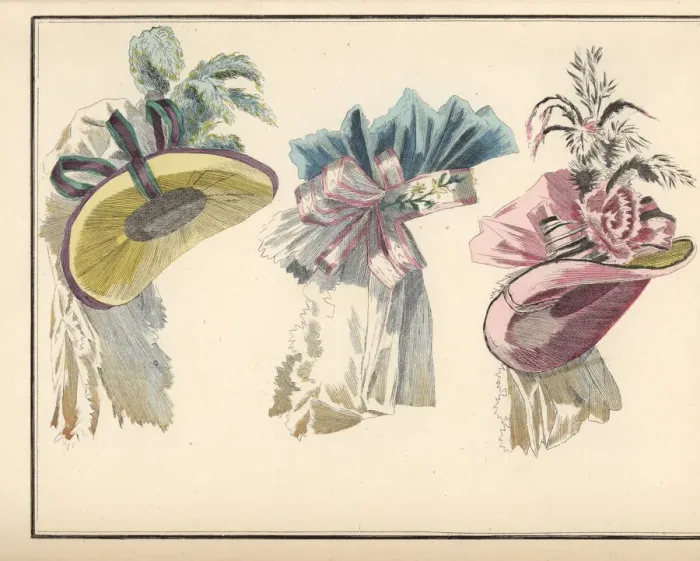 Framed Print : Fashionable hats of 1788 Framed Print : Fashionable hats of 1788