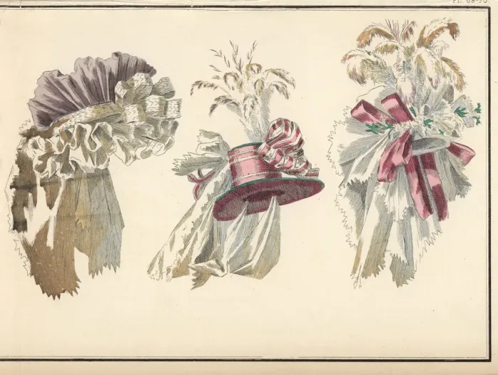 Framed Print : Fashionable hats of 1788 Framed Print : Fashionable hats of 1788