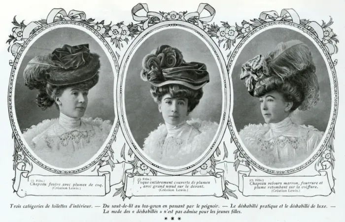 Framed Print : Fashionable hats of 1906 Framed Print : Fashionable hats of 1906