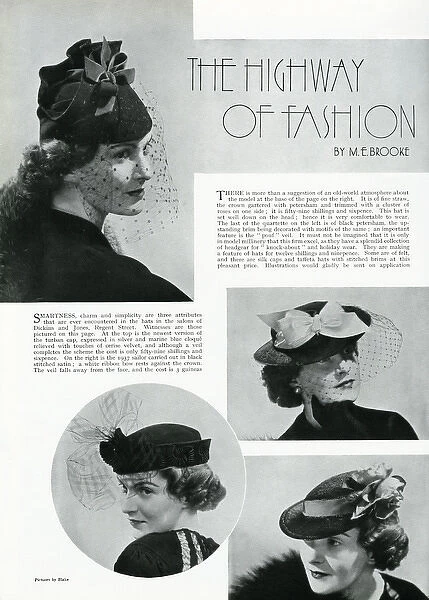 Fashionable hats 1937