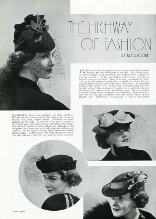 Framed Print : Fashionable hats 1937 Framed Print : Fashionable hats 1937
