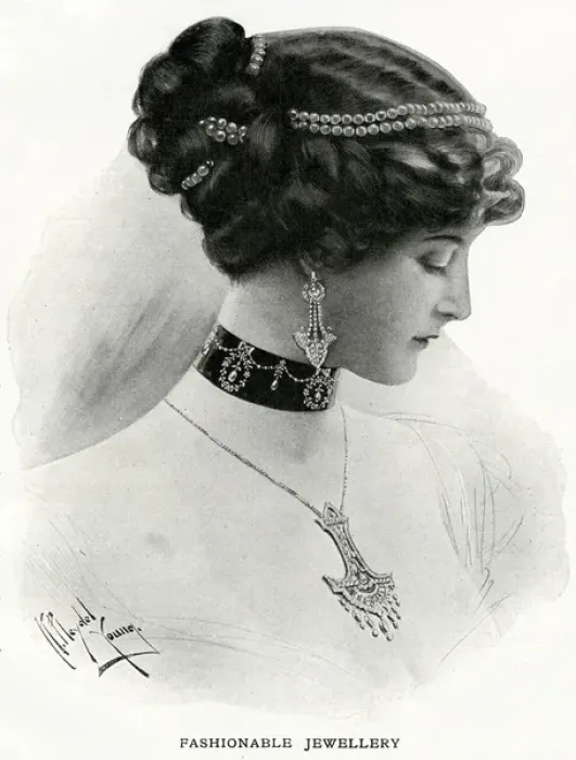 Framed Print : Fashionable jewellery 1912 Framed Print : Fashionable jewellery 1912