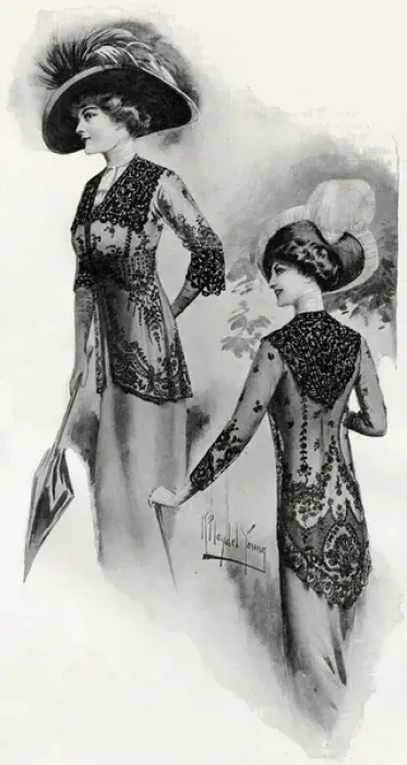 Framed Print : Fashionable lace coats 1912 Framed Print : Fashionable lace coats 1912