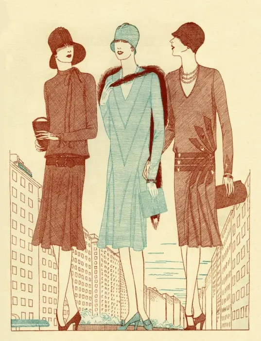 Framed Print : Fashionable ladies in town Framed Print : Fashionable ladies in town