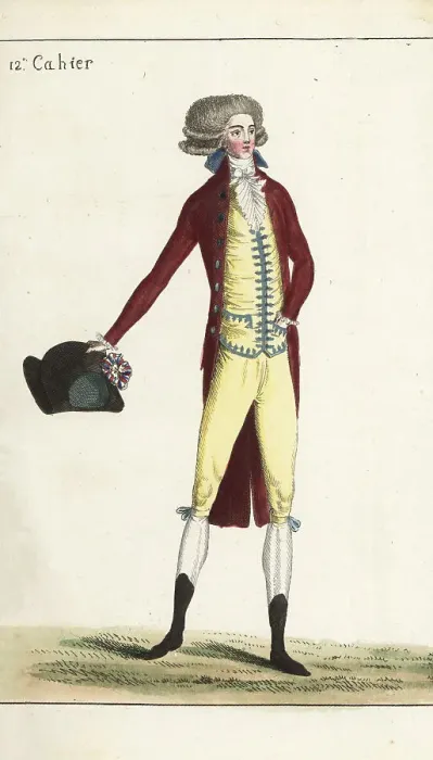 Framed Print : Fashionable man in coat and batiste cravatte, 1790 Framed Print : Fashionable man in coat and batiste cravatte, 1790