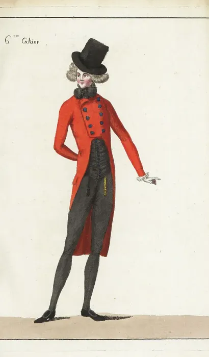 Framed Print : Fashionable man in demi-deuil mourning costume, 1790 Framed Print : Fashionable man in demi-deuil mourning costume, 1790