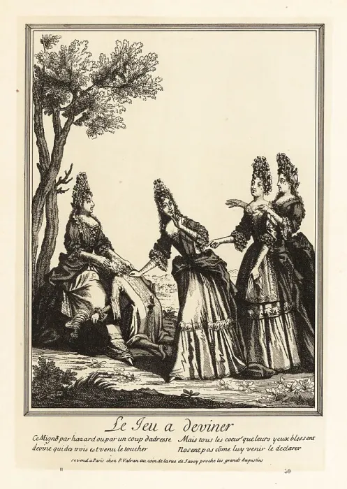 Framed Print : Fashionable people playing blind man's buff, 18th century Framed Print : Fashionable people playing blind man's buff, 18th century