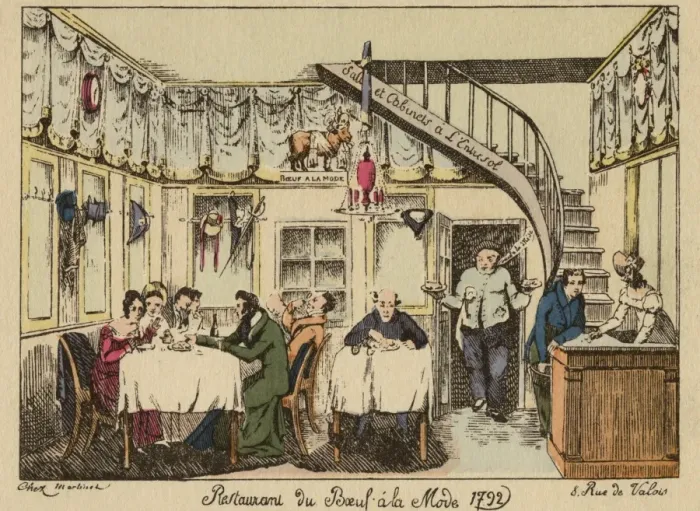 Framed Print : The fashionable restaurant du Boeuf Framed Print : The fashionable restaurant du Boeuf