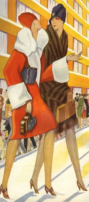 Framed Print : Fashionable shoppers Framed Print : Fashionable shoppers