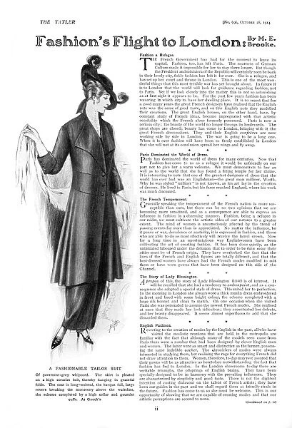 A fashionable tailor suit, 1914