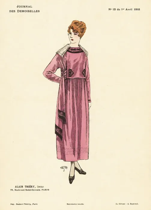 Framed Print : Fashionable woman in an ankle-length cerise dress with lace coll Framed Print : Fashionable woman in an ankle-length cerise dress with lace coll