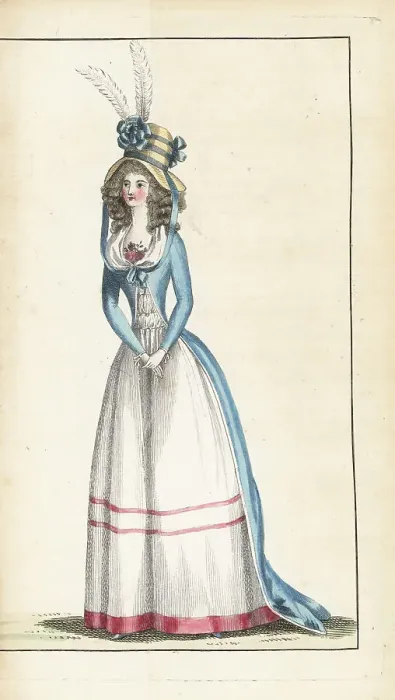 Framed Print : Fashionable woman in bonnet a la Jardiniere, 1790 Framed Print : Fashionable woman in bonnet a la Jardiniere, 1790