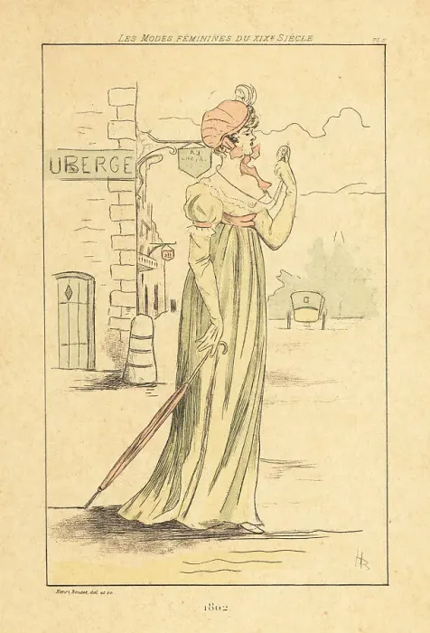 Framed Print : Fashionable woman checking her pocket watch, 1812 Framed Print : Fashionable woman checking her pocket watch, 1812