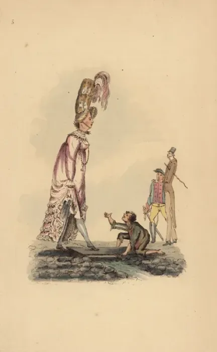 Framed Print : Fashionable woman near the Palais Royale, Paris, circa 1815 Framed Print : Fashionable woman near the Palais Royale, Paris, circa 1815