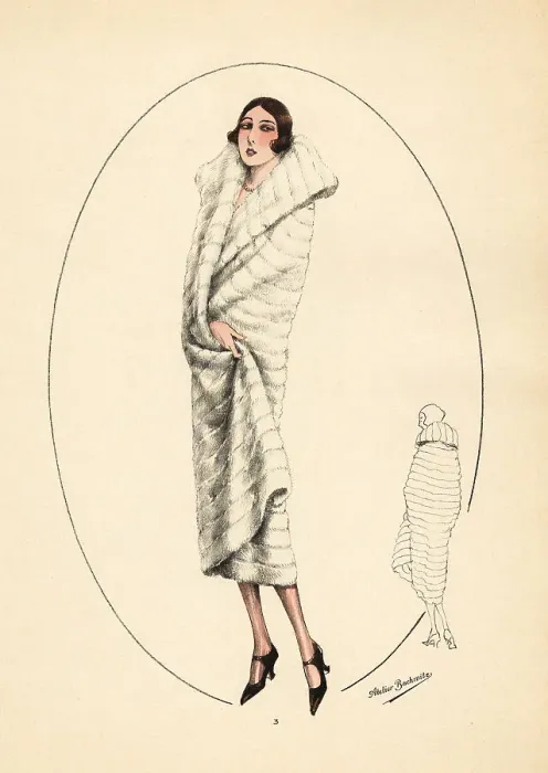 Framed Print : Fashionable woman with short bob haircut in ermine coat, 1926 Framed Print : Fashionable woman with short bob haircut in ermine coat, 1926