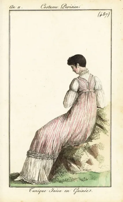 Framed Print : Fashionable woman with short hair a la Victime, Paris, 1803 Framed Print : Fashionable woman with short hair a la Victime, Paris, 1803