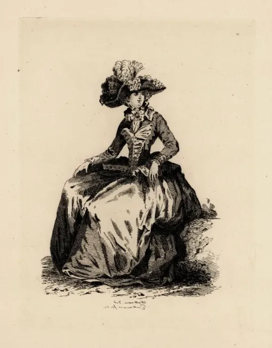 Framed Print : Fashionable woman with tricorn hat, era of Marie Antoinette Framed Print : Fashionable woman with tricorn hat, era of Marie Antoinette
