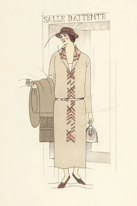 Framed Print : Fashionable woman in front of a waiting room in a train station Framed Print : Fashionable woman in front of a waiting room in a train station