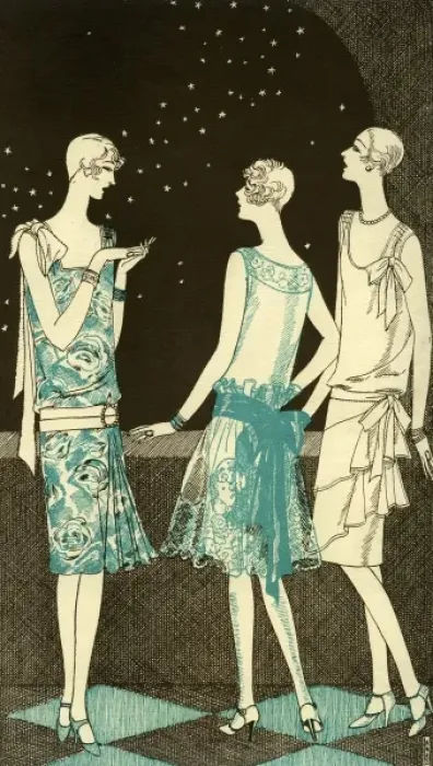 Framed Print : Fashionable women 1927