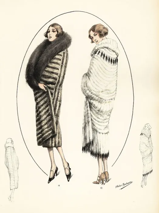 Framed Print : Fashionable women in curly bob cuts and fur coats, 1926 Framed Print : Fashionable women in curly bob cuts and fur coats, 1926