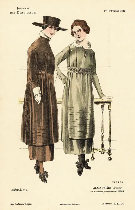 Framed Print : Two fashionable women in a parlor, WWI Framed Print : Two fashionable women in a parlor, WWI